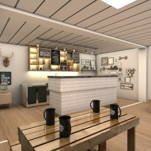 work modular coffee shop new pod